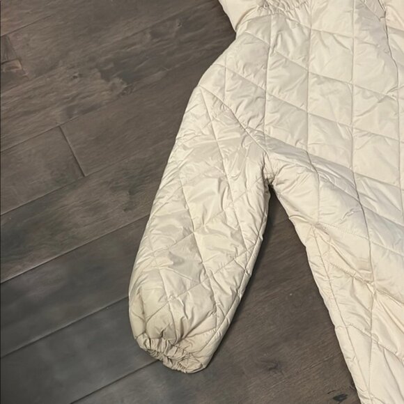 Zara Womens Quilted Hooded Puffer Jacket - Beigesize small - Picture 9 of 10